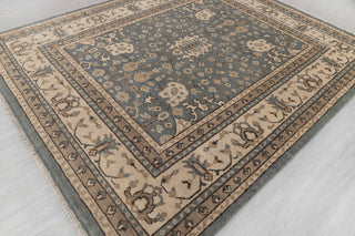 Helen 8x10 Modern Neutral Look Soft Blue Beige Wool Rug