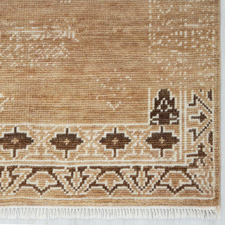 8x10 Camel Beige Traditional Anatolian Oushak Wool Rug
