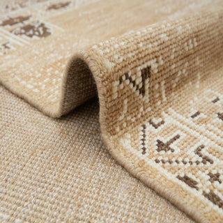 8x10 Camel Beige Traditional Anatolian Oushak Wool Rug