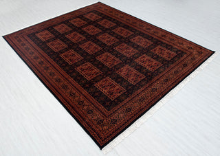 8x10 Herati Traditional Bokhara Wool Rug | Silky Feel Handwoven Rug