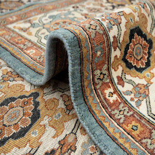 8x10 Blue Persian Floral High Knot Density Wool Rug