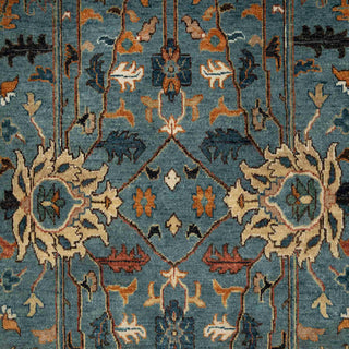 Azura 8x10 Teal Blue Persian Tabriz Wool Rug