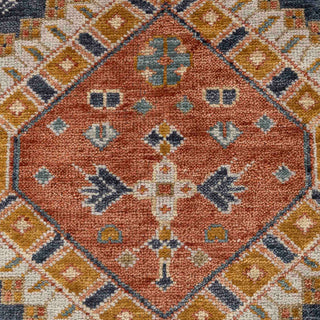 Sharlan Blue Gold Persian Hand Knotted  Wool Rug