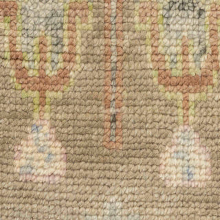 Beige Tree Of Life Design Soft Wool Turkish Oushak Rug