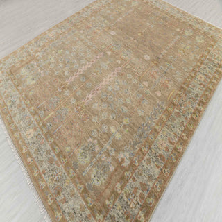 Beige Tree Of Life Design Soft Wool Turkish Oushak Rug
