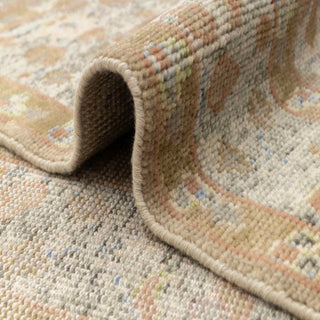 Beige Tree Of Life Design Soft Wool Turkish Oushak Rug