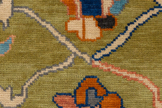 Winnie Green Turkish Hand Knotted Rug