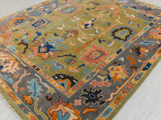 Winnie Green Turkish Hand Knotted Rug