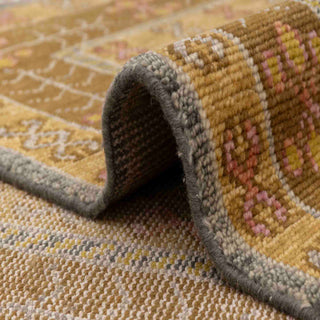 Medaline Coral Rust Gold Serapi Persian Wool Rug