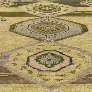 Kimberly 8x10 Green Persian Khotan Hand Knotted Wool Rug