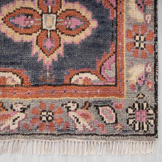Rosewood Blue Kismet Oushak Runner Wool Rug