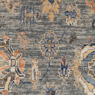 Turkish 9x12 Gray Rust Turkish Oushak Handmade Wool Rug
