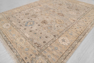8x10 Beige Living Room Rug Handmade Turkish Oushak Style Wool Rug
