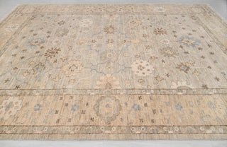 8x10 Beige Living Room Rug Handmade Turkish Oushak Style Wool Rug