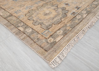 8x10 Beige Living Room Rug Handmade Turkish Oushak Style Wool Rug