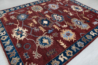 Maroon 8x10 Langford Antique Floral Oushak Woollen Rug