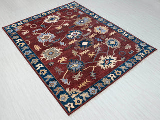 Maroon 8x10 Langford Antique Floral Oushak Woollen Rug