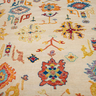 Merrakesh 10x14 Ivory Turkish Oushak Hand Knotted Wool Rug