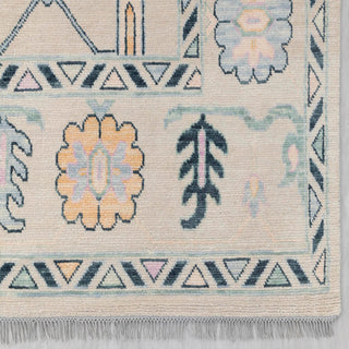 Millinger 10x14 Ivory Turkish Oushak Wool Rug