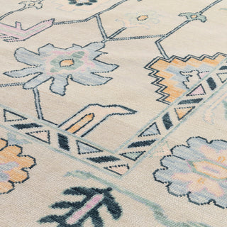 Millinger 10x14 Ivory Turkish Oushak Wool Rug