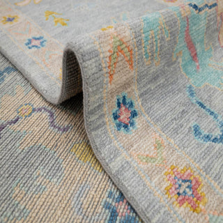 Skylark 10x14 Gray Colorful Modern Turkish Oushak Rug
