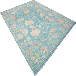 Nourison 12x15 Blue Oushak Handmade Turkish Wool Rug