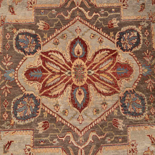 Medallion 8x10 Charcoal Brown Persian Wool Rug