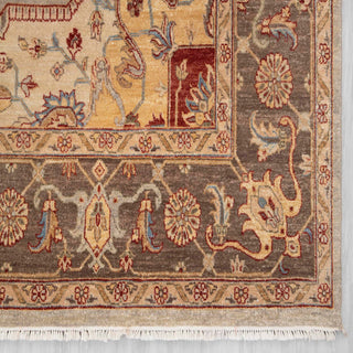 Medallion 8x10 Charcoal Brown Persian Wool Rug