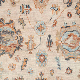 Inaya 9x12 Ivory Gray Persian Style Inspired Soft Wool Rug