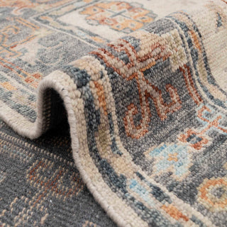 Inaya 9x12 Ivory Gray Persian Style Inspired Soft Wool Rug