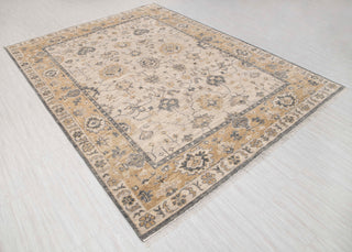 Serenvale 9x12 Cream Gray Oushak Hand Knotted Wool Rug