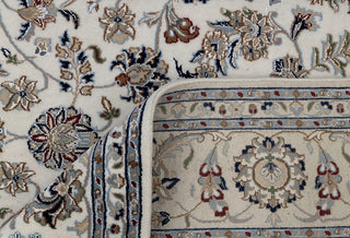 Nain - Ivory Nain-Style Floral Hand-Knotted Wool Rug
