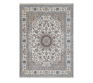 Classic Medallion Nain Wool & Silk Rug