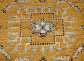 Aurum 8x10 Mustard Yellow Persian Khotan Wool Rug
