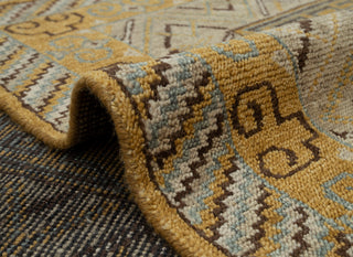 Aurum 8x10 Mustard Yellow Persian Khotan Wool Rug