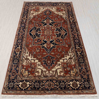 Motifs Red Persian Mahal Serapi Wool Rug 6x9