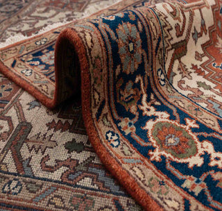 Motifs Red Persian Mahal Serapi Wool Rug 6x9