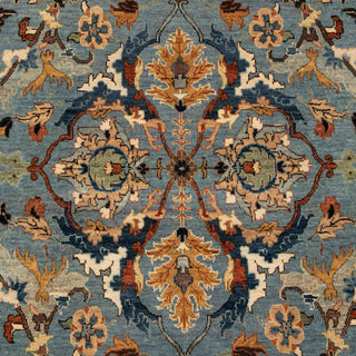 Vintage 8x10 Golestan Blue Persian Bidjar Rug