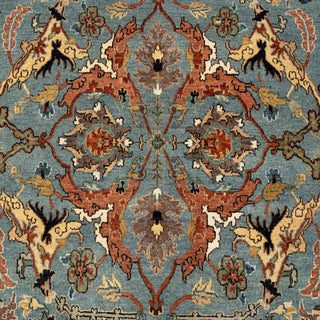 Kashan 8x10 Vintage Persian Blue Wool Style Rug