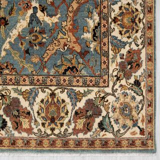 Kashan 8x10 Vintage Persian Blue Wool Style Rug