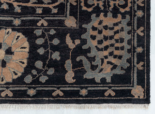 Paisley 9x12 Black Turkish Oriental Floral Wool Rug