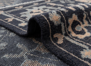 Paisley 9x12 Black Turkish Oriental Floral Wool Rug