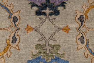 Terracotta 8x10 Gray Turkish Oushak Hand Knotted Wool Rug