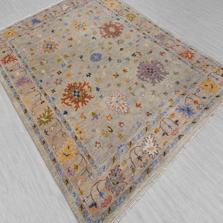 Jasper Stone 8x10 Gray Modern Quality Oushak Wool Rug