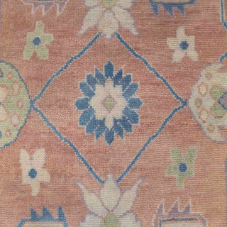 River 8x10 Peach Gray Hand Knotted Quality Oushak Wool Rug