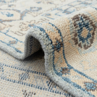 Sylvan 8x10 Soft Blue Floral  Oushak Hand Knotted Wool Rug