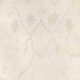 Super Muted Cream Modern Turkish Oushak Handmade Wool Rug