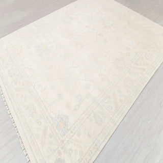 Super Muted Cream Modern Turkish Oushak Handmade Wool Rug