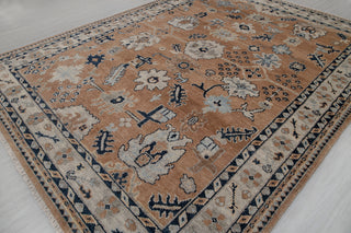 9x12 Brown Turkish Oushak Hand Made Wool  Rug