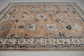 9x12 Brown Turkish Oushak Hand Made Wool  Rug